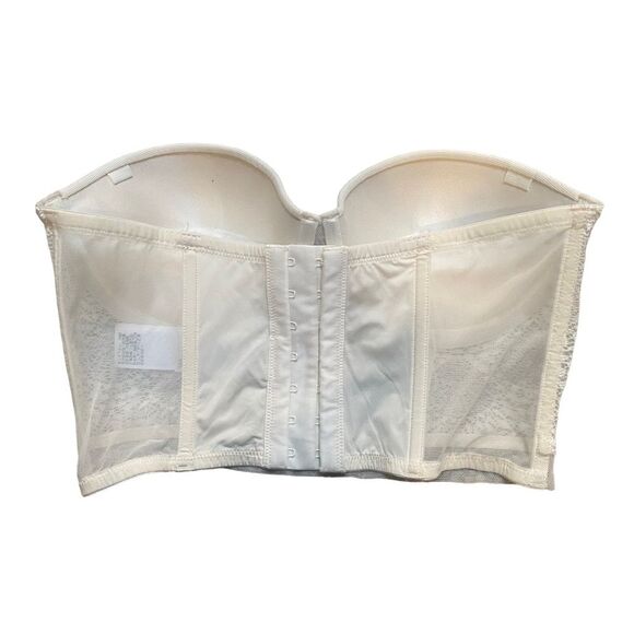 Calvin Klein‎ Women’s Size 34B Ivory Lace Corset Top Longline Bra Strapless - Picture 8 of 9